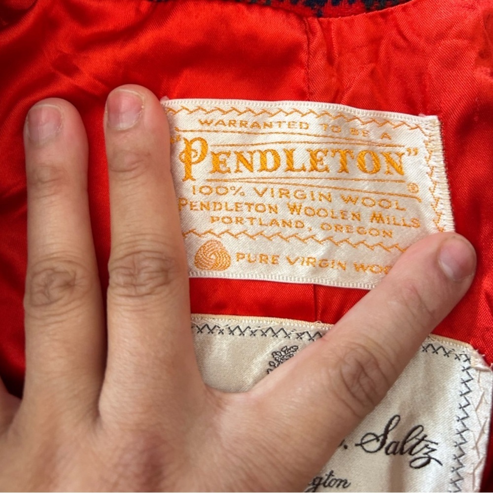 Pendleton Plaid Virgin Wool Coat - image 12